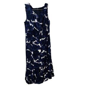 Talbots Floral Flounce Hem Chiffon‎ Dress Size 4